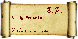 Bledy Pentele névjegykártya
